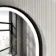 Ada Pill Black Framed Illuminated LED Mirror 900x500mm