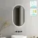 Ada Pill Black Framed Backlit Illuminated LED Mirror 900x500mm