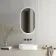 Ada Pill Black Framed Backlit Illuminated LED Mirror 900x500mm