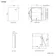 Aurora Matt Black Mirror Cabinet 600x450mm