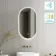 Ada Pill Brushed Brass Backlit Illuminated LED Mirror With BLUETOOTH Speaker 900x500mm
