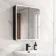 Aurora Battery Powered Matt Black Illuminated LED Mirror Cabinet 700x600mm
