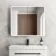 Aurora Battery Powered Matt Black Illuminated LED Mirror Cabinet 700x800mm