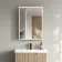 Esme Battery Powered Matt Black Illuminated LED Mirror Cabinet 700x500mm