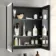 Esme Battery Powered Matt Black Illuminated LED Mirror Cabinet 700x600mm