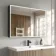Esme Battery Powered Matt Black Illuminated LED Mirror Cabinet 700x1000mm