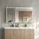 Esme Battery Powered Matt Black Illuminated LED Mirror Cabinet 700x1200mm