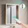 Margot Brushed Brass Illuminated LED Mirror Cabinet With BLUETOOTH Speaker & USB Port 700x500mm
