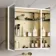 Margot Brushed Brass Illuminated LED Mirror Cabinet With BLUETOOTH Speaker & USB Port 700x600mm
