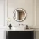 Delilah Battery Powered Black Framed Round Illuminated LED Mirror 600mm