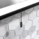 Maya Battery Powered Matt Black Arched LED Mirror 750x500mm