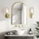 Rory Brushed Brass Arched Mirror 750x500mm