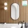 Adele Pill Matt Black Mirror 1000x500mm