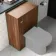 Sicily Fluted Black Walnut 600 Toilet Unit