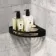Ivy Matt Black Corner Soap Basket