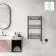 Barcelona Electric Anthracite Straight Heated Towel Rail 800x500mm
