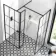 Munich Matt Black Grid 8mm Walk In Shower Enclosure 800mm & 700mm Glass with Pivotal Return Panel