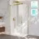 Lisbon Brushed Brass 8mm Sliding Shower Enclosure 1100x800mm