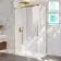 Lisbon Brushed Brass 8mm Sliding Shower Enclosure 1200x800mm