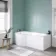 P Shaped 1700 Shower Bath - Left Handed