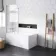 Stafford 1400x700 Round Shower Bath & 6mm Easy Clean Screen