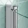 P Shaped 1500 Shower Bath with Front Panel & 4mm Screen with Rail - Left Handed