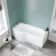 P Shaped 1700 Bath with Front Panel - Left Handed