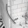 P Shaped 1700 Shower Bath with Front Panel & 6mm Easy Clean Screen with Rail - Left Handed