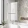L Shaped 1600 Shower Bath & 4mm Fixed Screen with Rail - Left Handed
