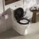 Alma Traditional Rimless Close Coupled Toilet With Gloss Black Wooden Soft Close Seat
