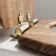 Alma Traditional Rimless Close Coupled Toilet With Oak Effect Wooden Soft Close Seat - Brushed Brass Hinges