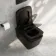 Kent Matt Black Rimless Tornado Wall Hung Toilet With Premium Soft Close Slim Seat