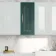 Midnight Green Wall Hung Cabinet 700x300mm - Brass Knurled Handles