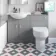 Quartz Stone Grey Combination Vanity Basin and Denver Toilet 1150mm