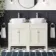 Bermuda Chalk White with Marble Top & Curved Counter Top Basin 1200mm