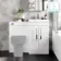 Avon Gloss White Basin Vanity and Back To Wall Unit 1000mm