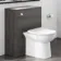 Charcoal Elm Back To Wall Unit and Aruba Toilet