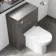 Charcoal Elm Back To Wall Unit and Aruba Toilet