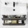 Elba Graphite Grey Wall Hung Basin Drawer Vanity 800mm - Black Accents