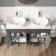 Bermuda Graphite Grey Vanity with Marble Top & Curved Counter Top Basin 1200mm