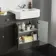 Monaco Graphite Grey Combination Vanity Traditional Basin and Seattle Toilet 1500mm