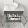 Lucia Graphite Grey Vanity with Marble Top & Round Counter Top Basin 840mm