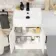 Harper Gloss White Basin Vanity and Back To Wall Toilet Unit 1000mm - Black Accents