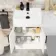 Harper Gloss White Basin Vanity With Marble Top and Back To Wall Toilet Unit 1000mm - Black Accents