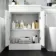 Avon Gloss White Combination Vanity Basin and Boston Toilet 1100mm - Left Handed