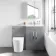 Avon Stone Grey Combination Vanity Basin and Boston Toilet 1100mm - Right Handed