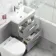 Avon Stone Grey Combination Basin Drawer and Boston Toilet 1100mm - Right Handed