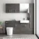 Harper Charcoal Elm Combination Vanity Basin and Boston Toilet 1500mm