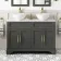 Lucia Graphite Grey Double Vanity with Marble Top & Round Counter Top Basin 1200mm - Brass Knurled Handles