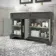 Lucia Graphite Grey Double Vanity with Marble Top & Oval Counter Top Basin 1200mm - Brass Knurled Handles
